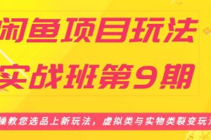 闲鱼项目玩法实战班（一）实操教您选品上新玩法，虚拟类与实物类裂变玩法(2小时无水印)