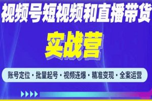 2023最新微信视频号引流和变现全套运营实战课程，小白也能玩转视频号短视频和直播运营