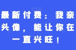 灏泽最新付费：我亲选了几种头像，能让你在新年一直兴旺！