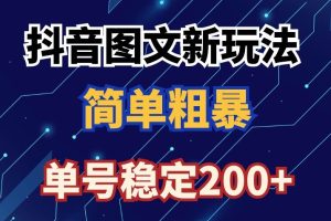 抖音图文流量变现，抖音图文新玩法，日入200+【揭秘】