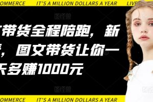 AI图文带货全程陪跑，新手必看，图文带货让你一天多赚1000元