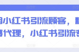 巧用小红书引流顾客，精准招募代理，小红书引流专辑