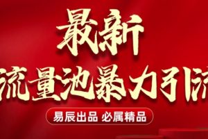 最新“流量池”无门槛暴力引流(全网首发)日引500+