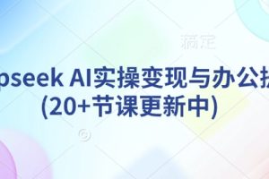 deepseek AI实操变现与办公提效(20+节课更新中)