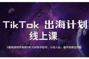 TikTok跨境电商新手起号与运营全攻略，0基础做跨境电商TIKTOK新手起号，小店入驻，操作指南全流程