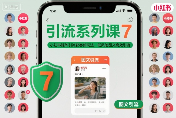 引流系列课7,小红书矩阵引流获客新玩法,低风险图文高效引流插图 引流系列课7,小红书矩阵引流获客新玩法,低风险图文高效引流