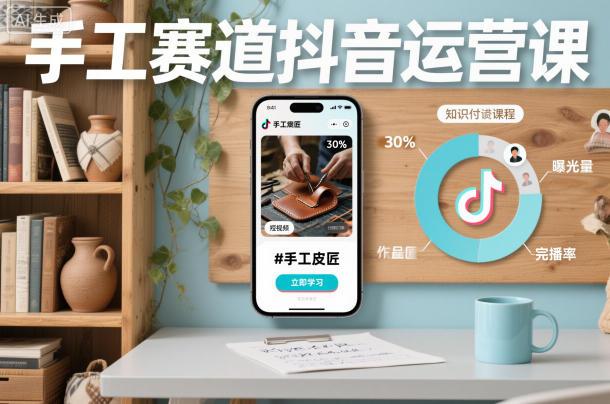 手工赛道抖音运营课,手工赛道流量运营插图 手工赛道抖音运营课,手工赛道流量运营