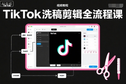 TikTok洗稿剪辑全流程课,PR洗稿剪辑全流程,TK洗稿运营课插图 TikTok洗稿剪辑全流程课,PR洗稿剪辑全流程,TK洗稿运营课