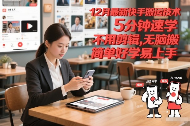 12月最新快手搬运技术,5分钟速学,不用剪辑无脑搬,简单好学易上手插图 12月最新快手搬运技术,5分钟速学,不用剪辑无脑搬,简单好学易上手