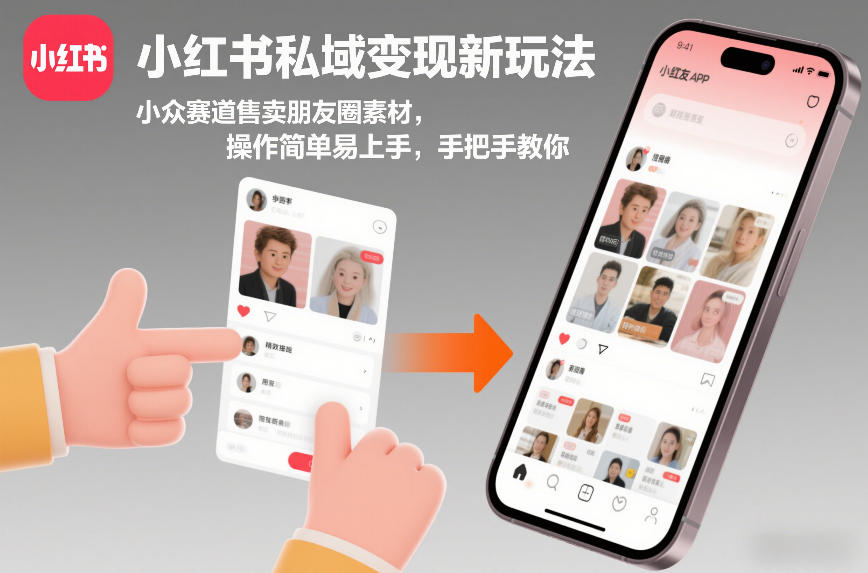小红书私域变现新玩法,小众赛道售卖朋友圈素材,操作简单易上手,手把手教你插图 小红书私域变现新玩法,小众赛道售卖朋友圈素材,操作简单易上手,手把手教你