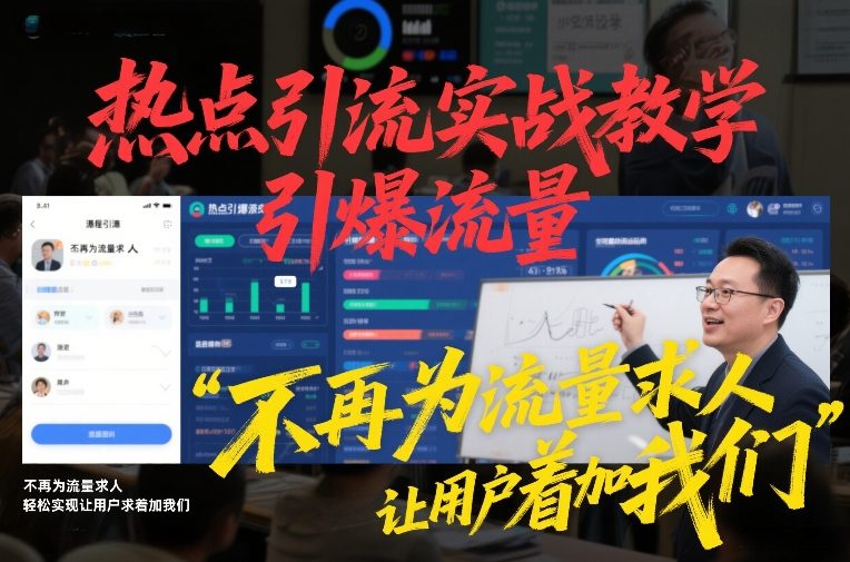 热点引流实战教学,引爆流量,不再为流量求人,轻松实现让用户求着加我们插图 热点引流实战教学,引爆流量,不再为流量求人,轻松实现让用户求着加我们
