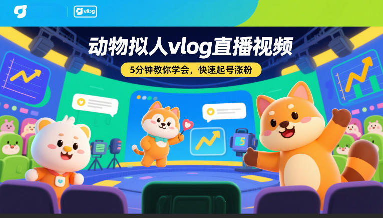 动物拟人vlog直播视频,5分钟教你学会,快速起号涨粉插图 动物拟人vlog直播视频,5分钟教你学会,快速起号涨粉