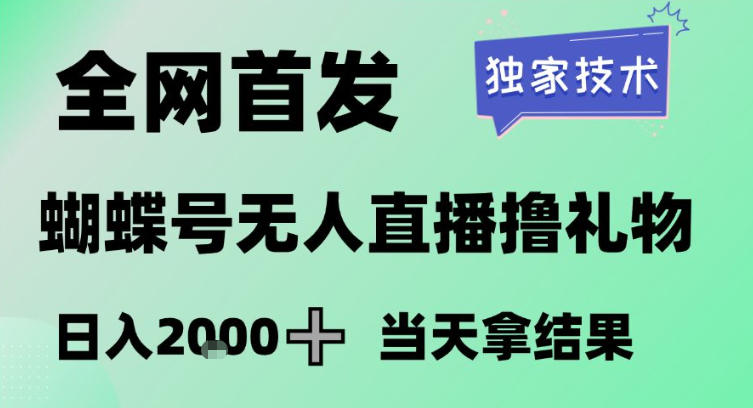 2026最新蝴蝶号无人直播掘金,独家技术,全网首发小白做了一个月收益3W,长期稳定可做【揭秘】插图 2026最新蝴蝶号无人直播掘金,独家技术,全网首发小白做了一个月收益3W,长期稳定可做【揭秘】