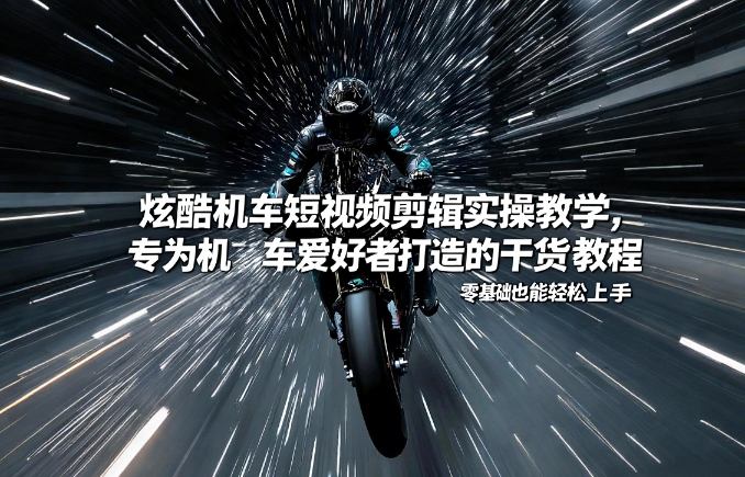 炫酷机车短视频剪辑实操教学,专为机车爱好者打造的干货教程,零基础也能轻松上手插图 炫酷机车短视频剪辑实操教学,专为机车爱好者打造的干货教程,零基础也能轻松上手
