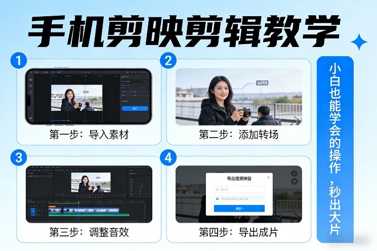 手机剪映剪辑教学,小白也能学会的操作,秒出大片插图 手机剪映剪辑教学,小白也能学会的操作,秒出大片
