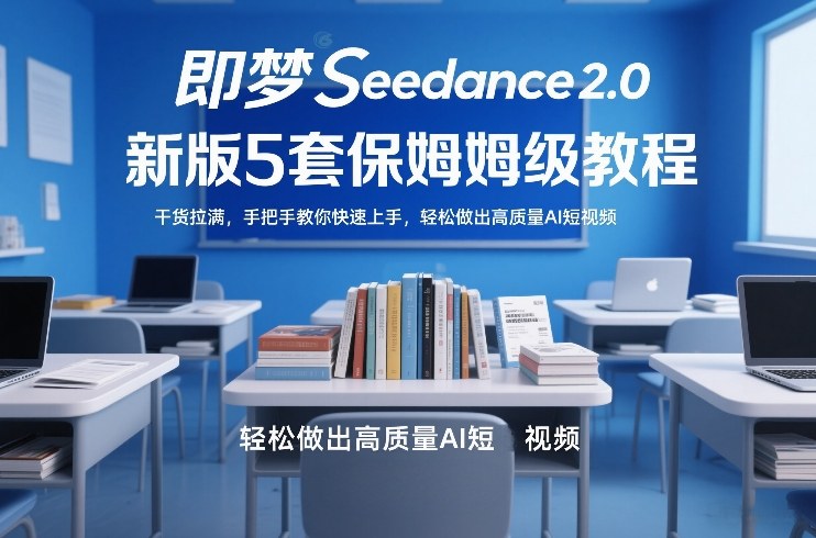 即梦Seedance2.0新版5套保姆级教程,干货拉满,手把手教你快速上手,轻松做出高质量AI短视频插图 即梦Seedance2.0新版5套保姆级教程,干货拉满,手把手教你快速上手,轻松做出高质量AI短视频