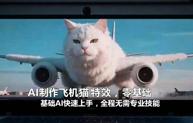 AI制作飞机猫特效,零基础AI快速上手,全程无需专业技能插图 AI制作飞机猫特效,零基础AI快速上手,全程无需专业技能