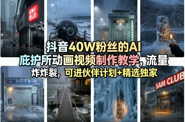 抖音40W粉丝的AI庇护所动画视频制作教学,流量炸裂,可进伙伴计划+精选独家插图 抖音40W粉丝的AI庇护所动画视频制作教学,流量炸裂,可进伙伴计划+精选独家