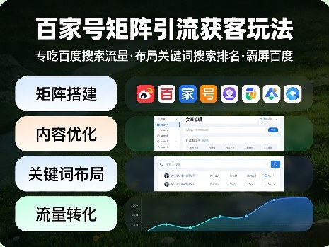 百家号矩阵引流获客玩法,专吃百度搜索流量,布局关键词搜索排名,霸屏百度插图 百家号矩阵引流获客玩法,专吃百度搜索流量,布局关键词搜索排名,霸屏百度