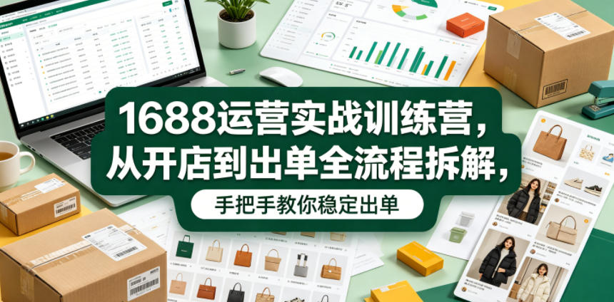 1688运营实战训练营,从开店到出单全流程拆解,手把手教你稳定出单(更新0620)插图 1688运营实战训练营,从开店到出单全流程拆解,手把手教你稳定出单(更新0620)