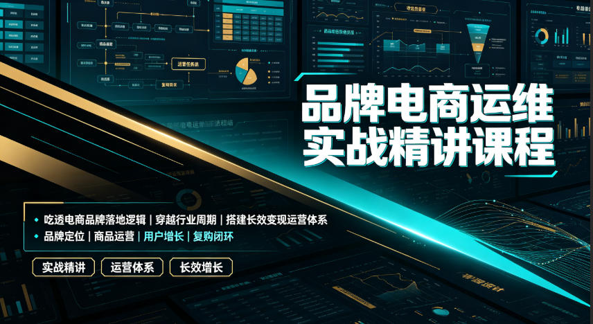 品牌电商运维实战精讲课程|吃透电商品牌落地逻辑、穿越行业周期、搭建长效变现运营体系插图 品牌电商运维实战精讲课程|吃透电商品牌落地逻辑、穿越行业周期、搭建长效变现运营体系